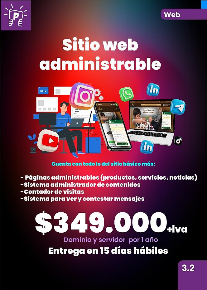Diseño de sitio web contenido administrable